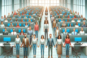 Colleagues united to support employee.